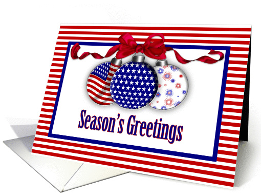 Patriotic Christmas Ornaments card (696799)