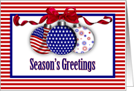 Patriotic Christmas Ornaments card