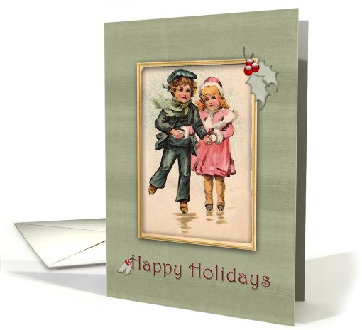 Vintage Skaters Holiday card (717295)