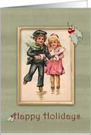 Vintage Skaters Holiday card