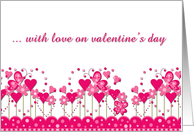 Valentine Hearts and Flowers card