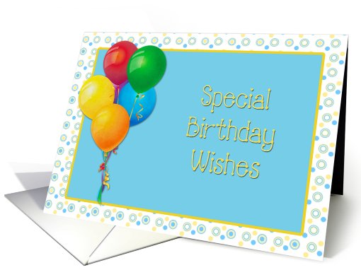 Birthday Balloons card (826256)