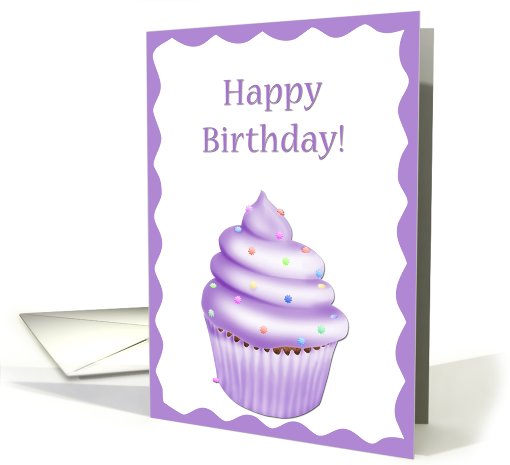 Purple Birthday Cupcake card (826261)