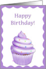 Purple Birthday Cupcake card