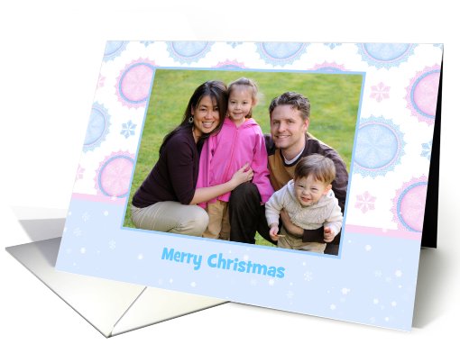 Pastel Snowflakes Photo card (849408)