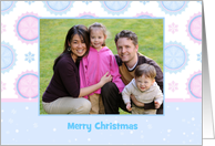 Pastel Snowflakes Photo Card