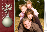 Christmas Ornament Holly Photo Card
