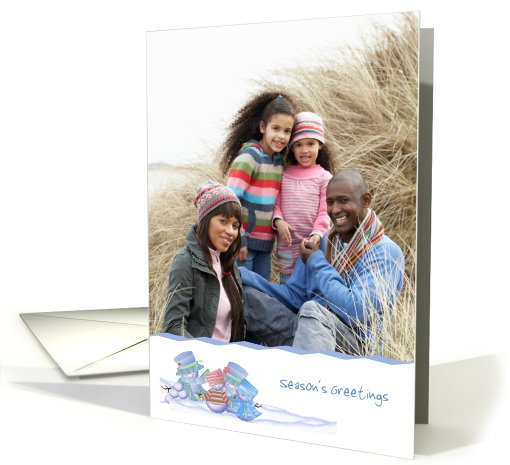 Snow People Family Photo card (849594)