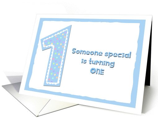First Birthday, Number One Blue card (850051)