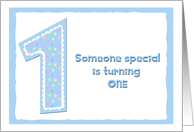 First Birthday, Number One Blue card