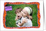 Halloween Polka Dots Photo Card