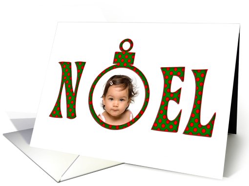 Green Red Dots Noel Photo card (852790)