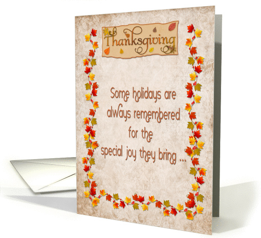 Thanksgiving Autumn Leaves Border card (854204)