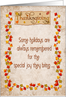 Thanksgiving Autumn Leaves Border card