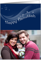 Hanukkah Blue Swirl Photo Card