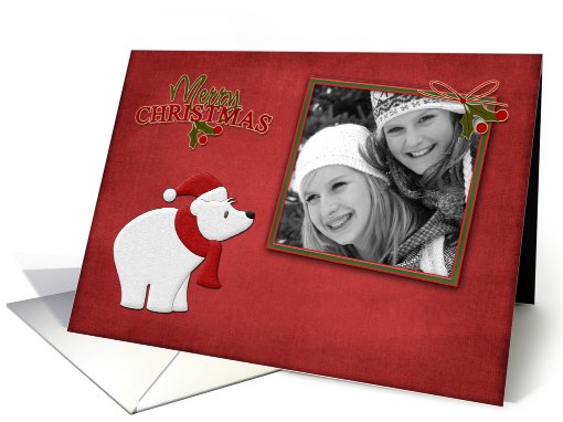 Polar Bear Christmas Photo card (856175)