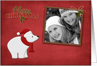 Polar Bear Christmas Photo Card