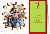 Christmas Light Border Photo Card