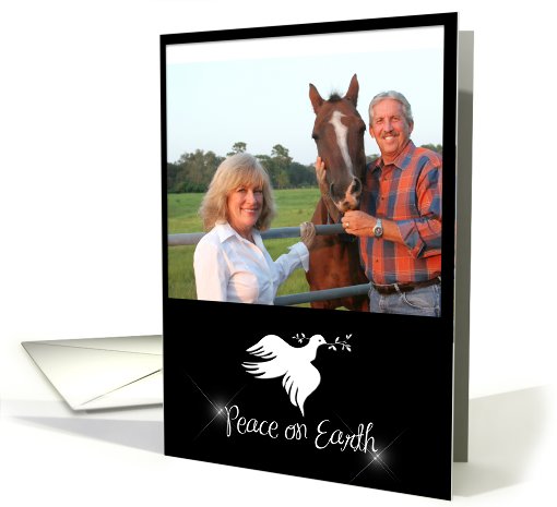 Peach on Earth Dove Photo card (857593)