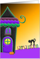 Haunted House Halloween card