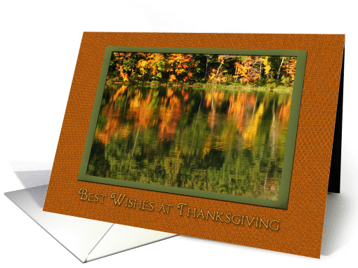 Thanksgiving Autumn Lake Reflection card (857782)