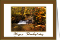 Thanksgiving Autumn Woodland Waterfall card
