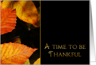 Autumn Leaves Thanksgiving card