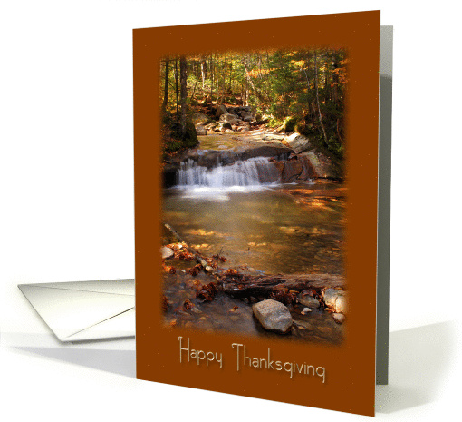 Autumn Waterfall Thanksgiving card (859670)