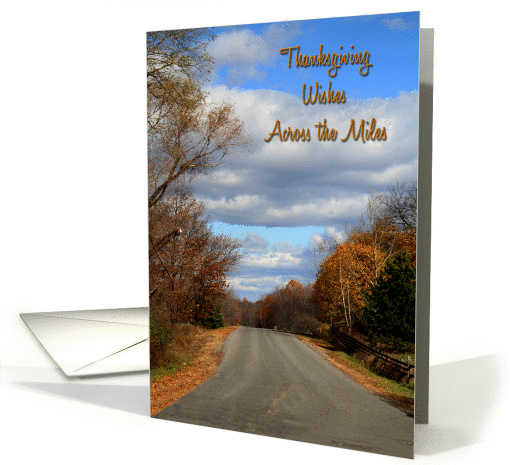 Across the Miles, Thanksgiving, Autumn Country Road card (860080)