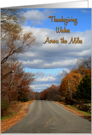 Across the Miles, Thanksgiving, Autumn Country Road card