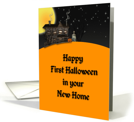 Haunted House New Home Halloween card (860088)