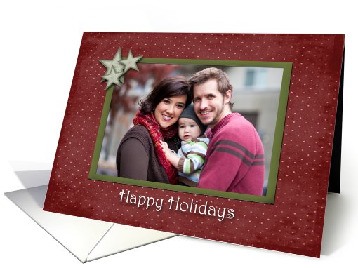 Polka Dot Stars Holiday Photo card (862925)
