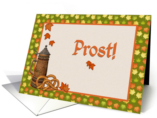 Prost, Beer Stein Autumn Leaves card (864239)