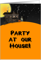 Haunted House Halloween Party Invitation card