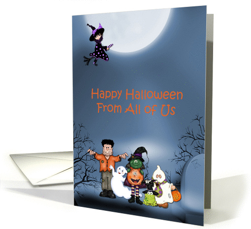 Halloween, Costumed Ghouls, Graveyard, From All of Us card (867211)