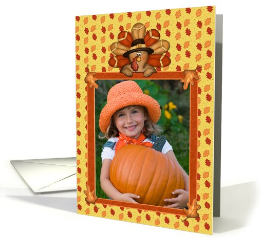 Thanksgiving, Turkey, Autumn Leaves Photo card (867213)