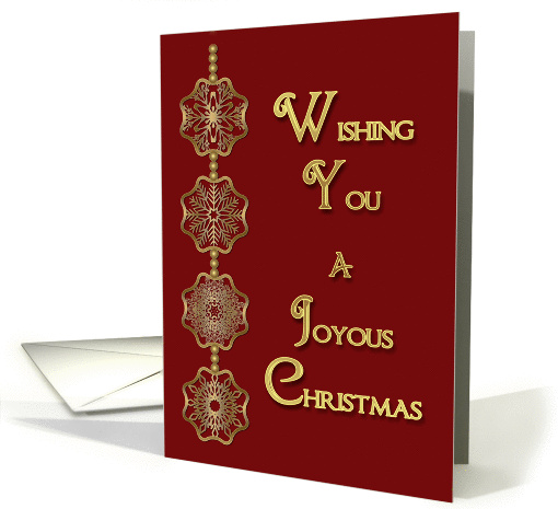 Gold Snowflakes, Christmas card (867890)