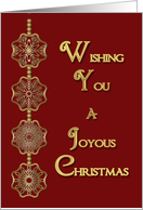 Gold Snowflakes, Christmas card