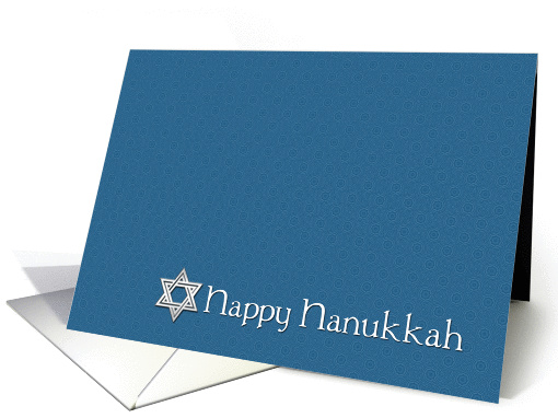 Happy Hanukkah, Star of David, Blue card (868922)