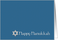 Happy Hanukkah, Star of David, Blue card