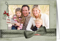 Green Polka Dots, Scrap Style, Merry Christmas Photo Card