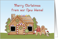 Merry Christmas, Gingerbread House, New Home card