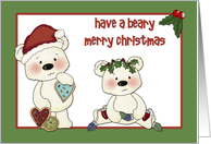 Cute Polar Bears Christmas Greeting card