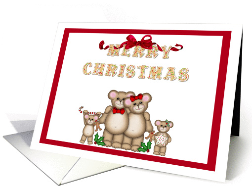 Merry Christmas, Bear Family, Cookies card (876686)