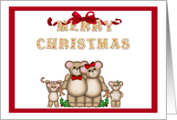 Merry Christmas, Bear Family, Cookies card
