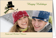 Snowman Christmas Photo Card