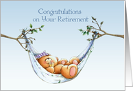 Congratulations, Retirement, Bear, Hammock card