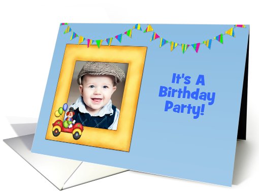 Clown Frame Birthday Photo Invitation card (885996)