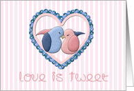 Love Birds, Heart, Valentine’s Day card