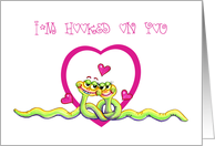 Valentine, Cute Worm Couple card